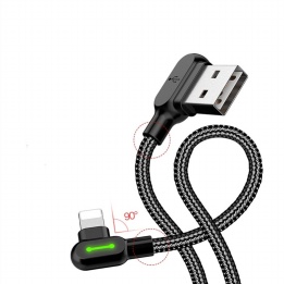 wholesale double elbow design lightning cable with fast charging