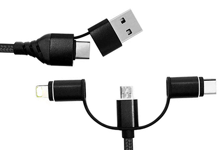 Wholesale flash charging 6 in 1 USB cable