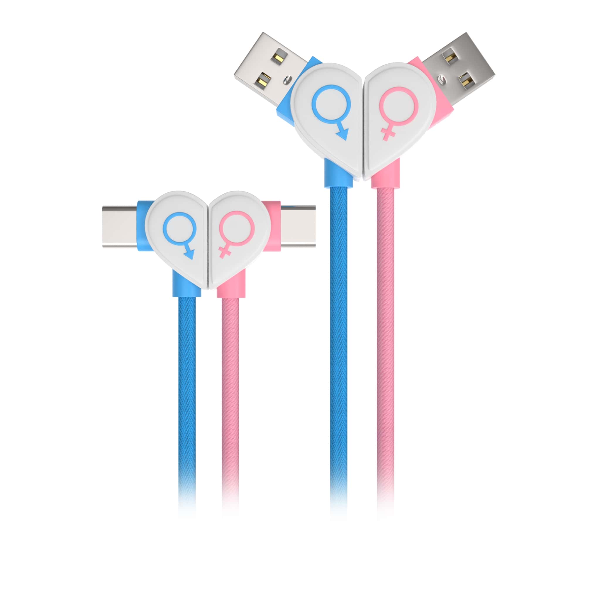 wholesale double elbow design Type-c cable with fast charging