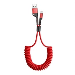 cable de fecha USB lightning al por mayor con diseño de resorte